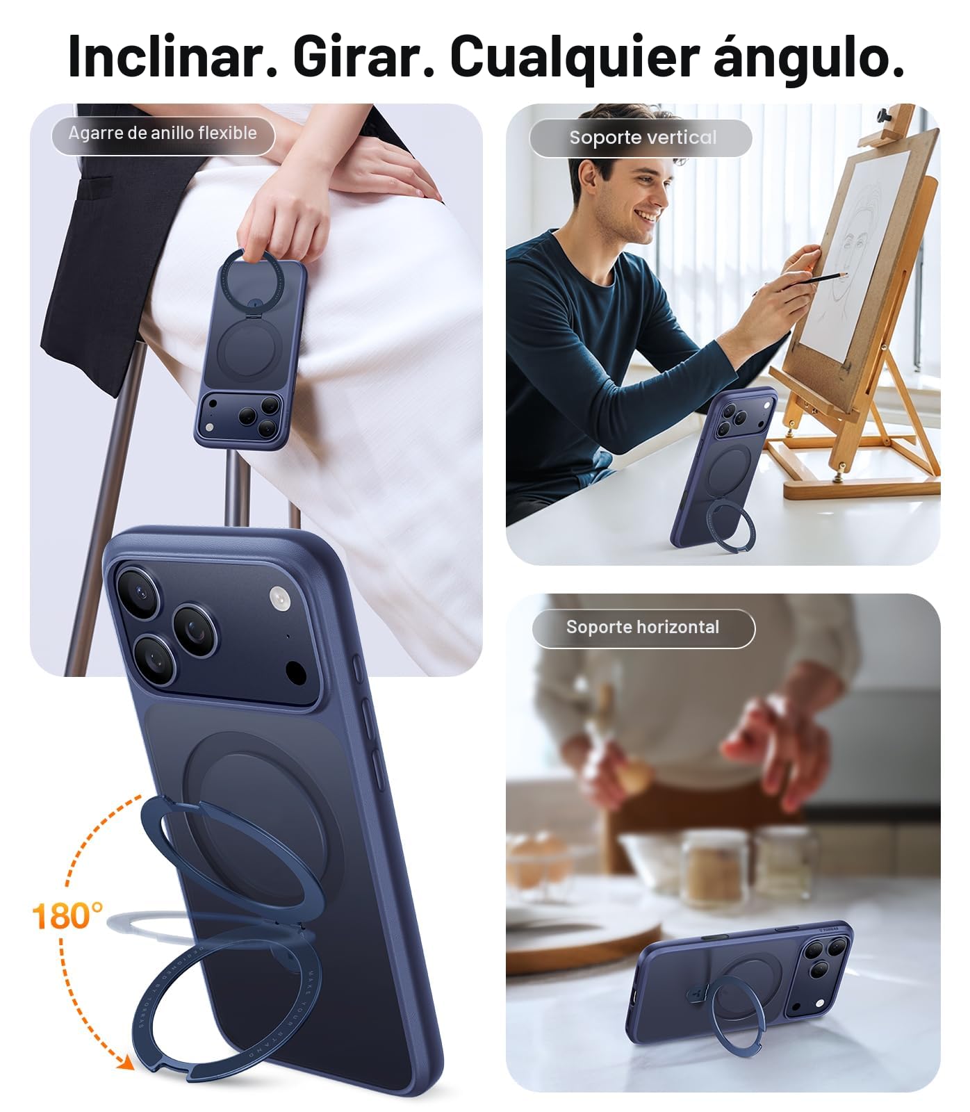 Amazon.com: TORRAS Funda magnética OStand para iPhone 17 Pro Max